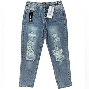 Women's Straight Leg Jeans - Blue